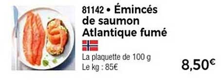 Émincés de saumon Atlantique fumé