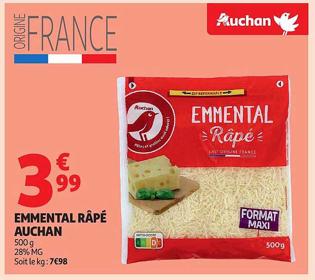 EMMENTAL RÂPÉ AUCHAN
