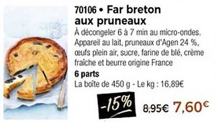 Far breton aux pruneaux