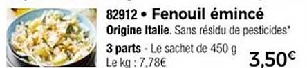 Fenouil émincé