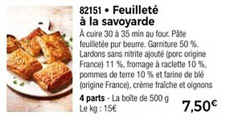 Feuilleté à la savoyarde