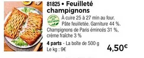 Feuilleté champignons