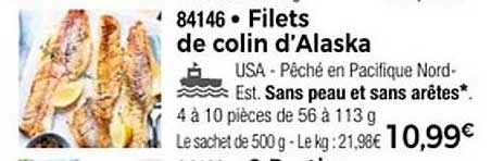 Filets de colin d'Alaska
