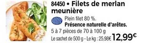 Filets de merlan meunière