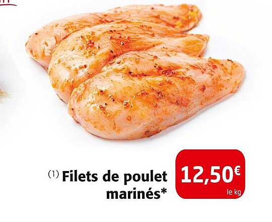 Filets de poulet marinés