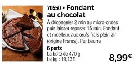 Fondant au chocolat