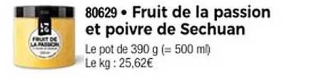 Fruit de la passion et poivre de Sechuan