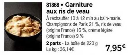 Garniture aux ris de veau