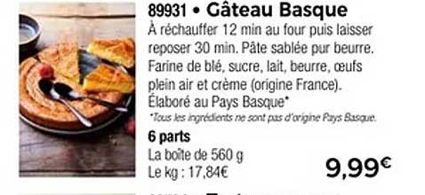 Gâteau Basque
