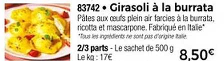 Girasoli à la burrata