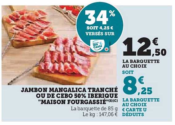 JAMBON MANGALICA TRANCHÉ OU DE CEBO 50% IBERIQUE "MAISON FOURGASSIE"