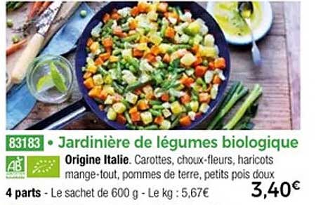 Jardinière de légumes biologique
