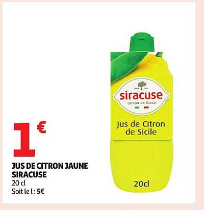 JUS DE CITRON JAUNE SIRACUSE
