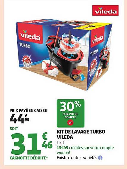 KIT DE LAVAGE TURBO VILEDA