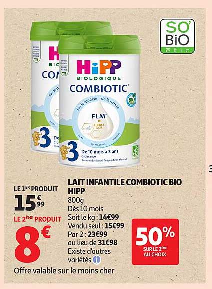 LAIT INFANTILE COMBIOTIC BIO HIPP