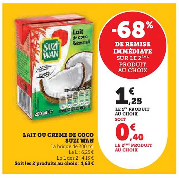 Lait ou Crème de Coco Suzi Wan