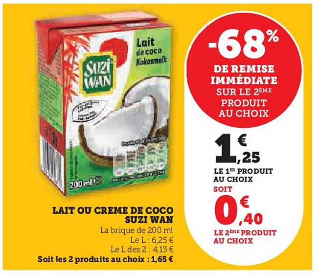 LAIT OU CREME DE COCO SUZI WAN