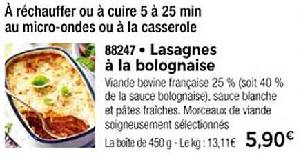 Lasagnes à la bolognaise