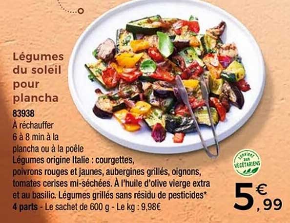 Légumes du soleil pour plancha