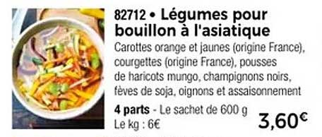 Légumes pour bouillon à l'asiatique