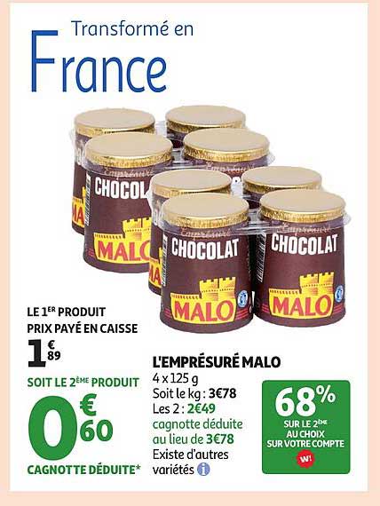 L'EMPREUSRÉ MALO 4 x 125 g