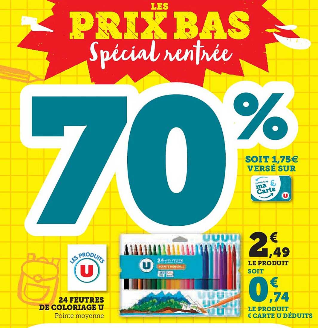 Les prix bas - Spécial rentrée