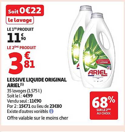 LESSIVE LIQUIDE ORIGINAL ARIEL