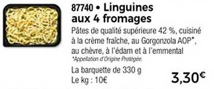 Linguines aux 4 fromages