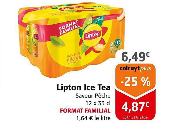 Lipton Ice Tea Saveur Pêche 12 x 33 cl
