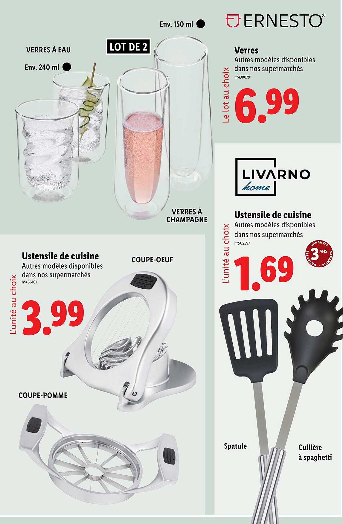 LOT DE 2 VERRES A EAU