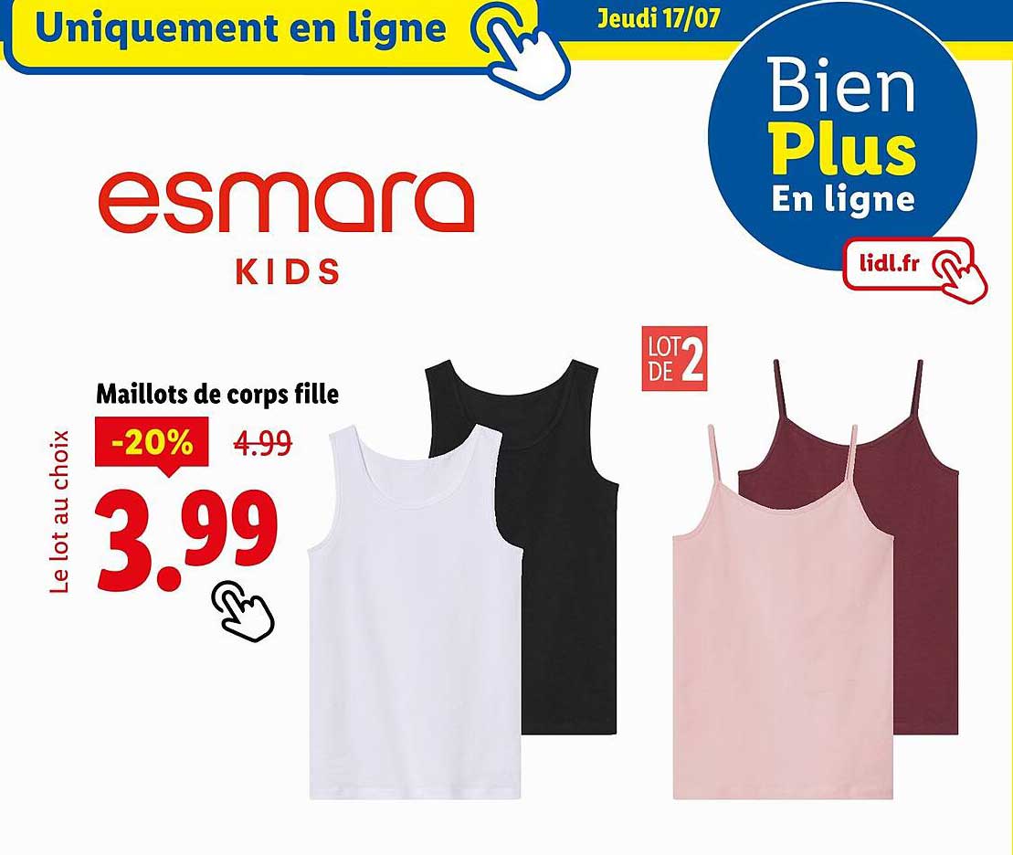 Maillots de corps fille