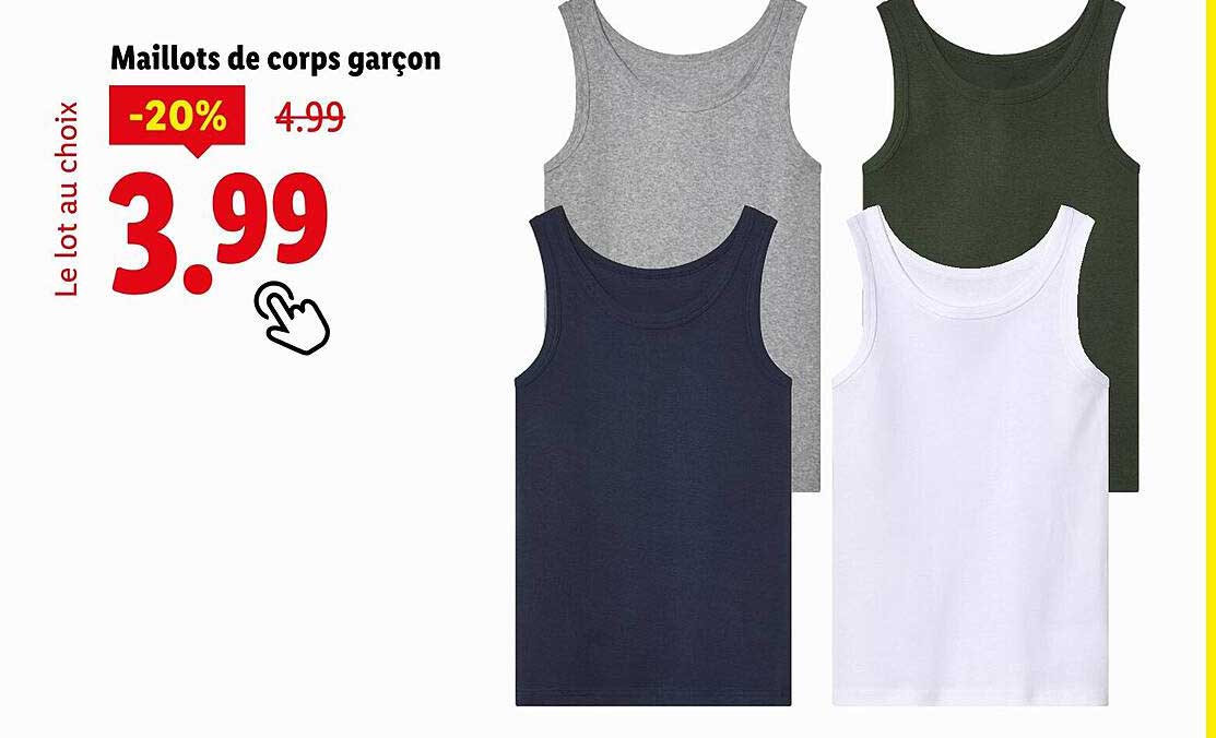 Maillots de corps garçon
