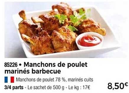 Manchons de poulet marinés barbecue