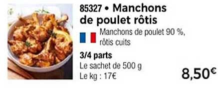 Manchons de poulet rôtis