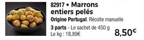 Marrons entiers pelés