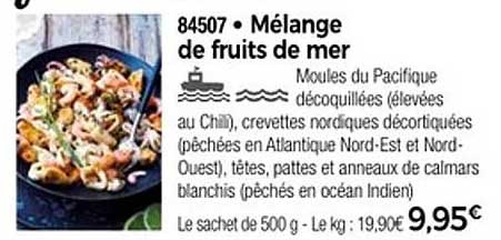 Mélange de fruits de mer