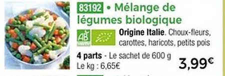 Mélange de légumes biologique
