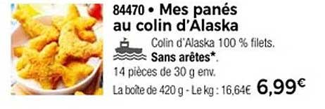 Mes panés au colin d'Alaska