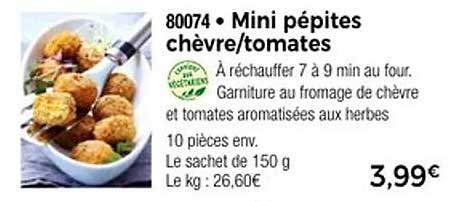 Mini pépites chèvre/tomates
