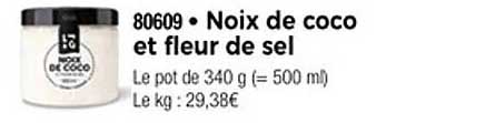 Noix de coco et fleur de sel