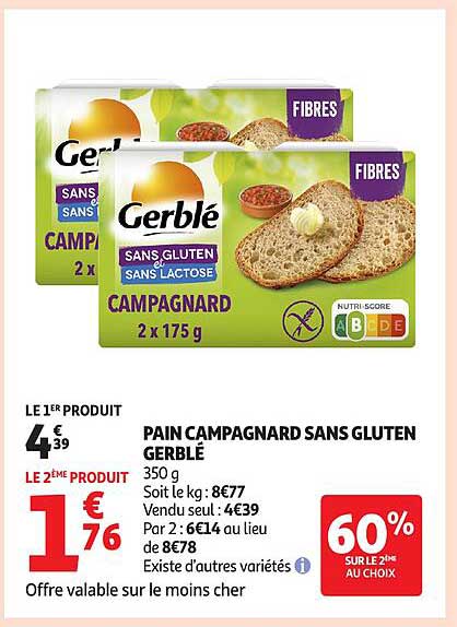 PAIN CAMPAGNARD SANS GLUTEN GERBLÉ