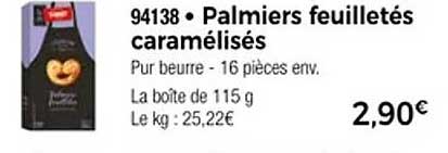 Palmers feuilletés caramélisés