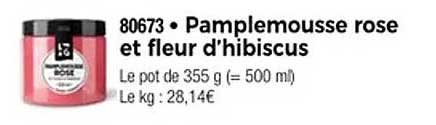 Pamplemousse rose et fleur d'hibiscus