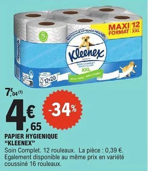 PAPIER HYGIENIQUE "KLEENEX"