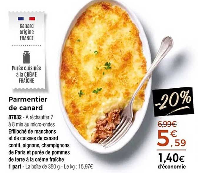 Parmentier de canard