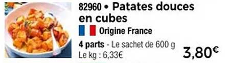 Patates douces en cubes