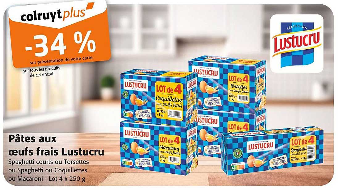 Pâtes aux œufs frais Lustucru