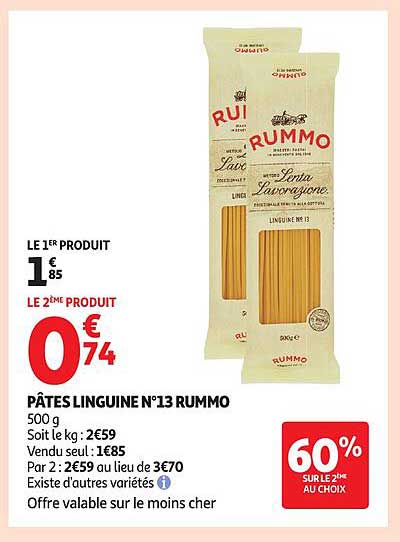 PÂTES LINGUINE N°13 RUMMO