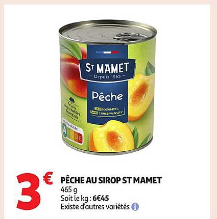 PÊCHE AU SIROP ST MAMET