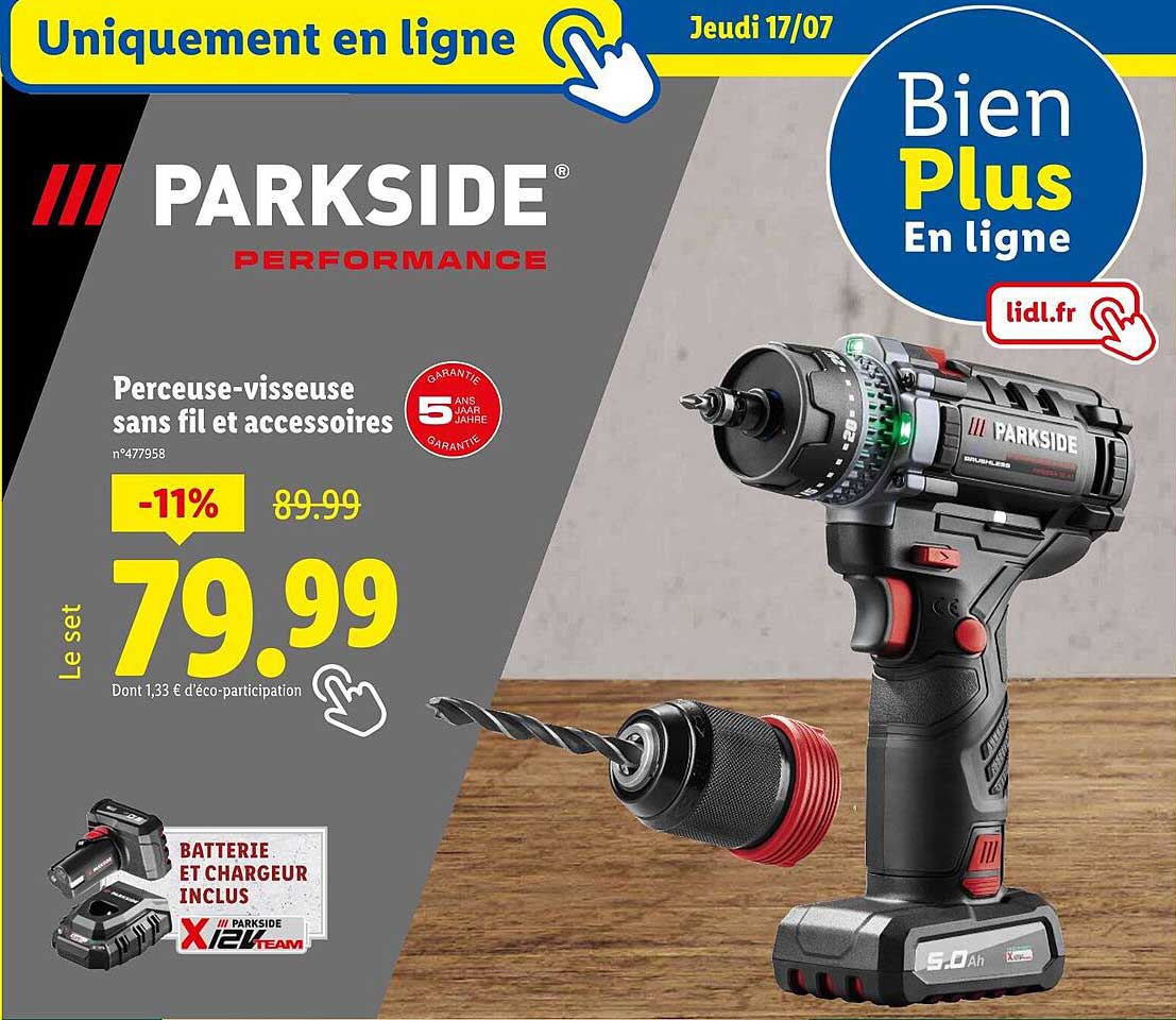 Perceuse-visseuse sans fil et accessoires